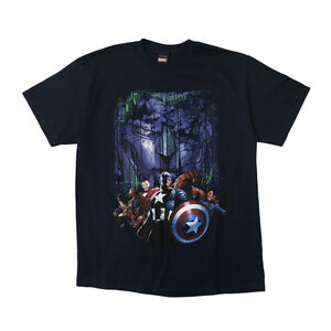 Vintage 2011 Marvel Mad Engine Superhero Graphic T-Shirt Size L